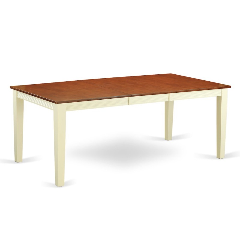 Quincy Rectangular Dining Table 40"X78" In Buttermilk & Cherry Finish