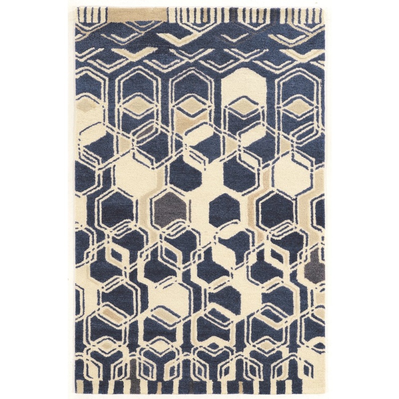 Aspire Wool Impose Ivory & Navy 8X11, Rug