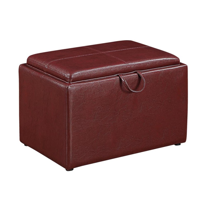 Designs4comfort Accent Storage Ottoman With Reversible Tray