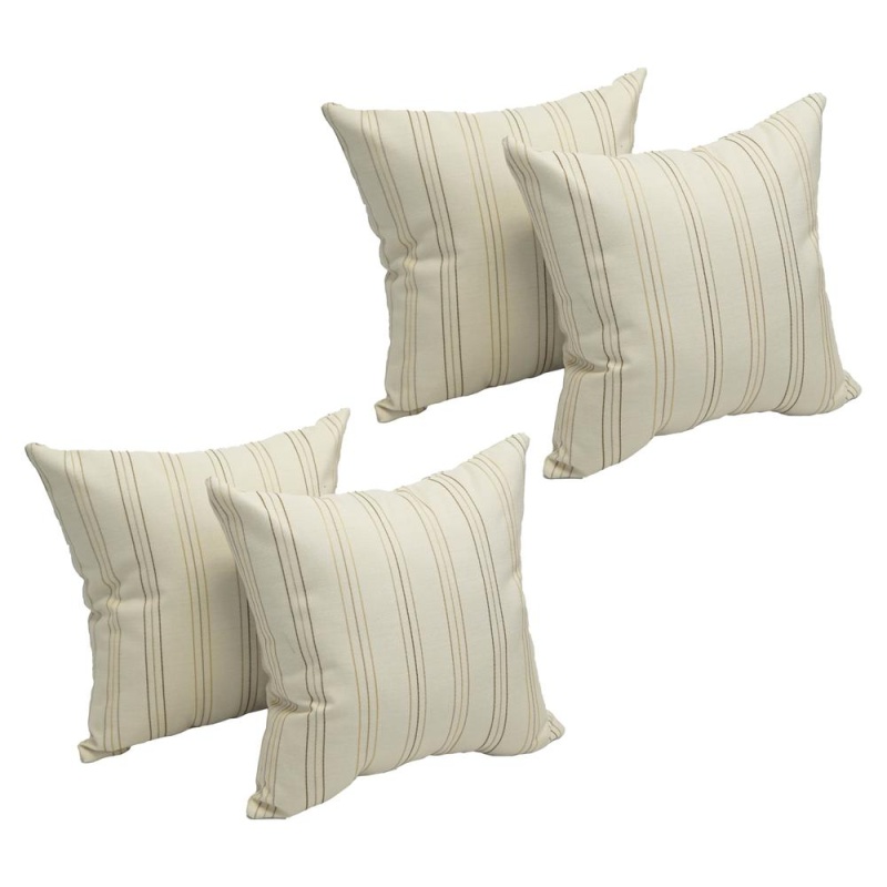 17-Inch Jacquard Throw Pillows With Inserts (Set of 4)
