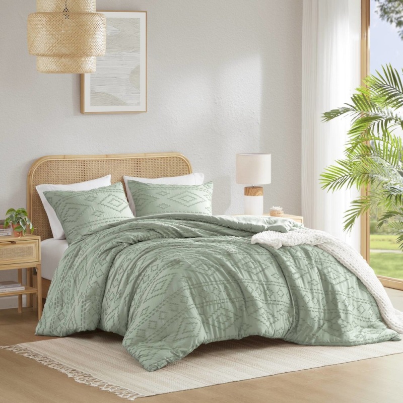 Gigi Comforter Mini Set, Sage Green Color
