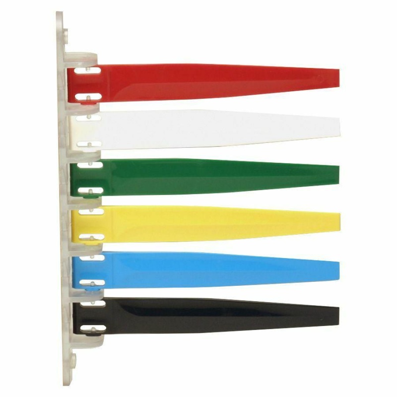 Imc-Dip Exam Room Status Signal Flags - 10.1" X 7.3" - Plastic - Red, White, Green, Yellow, Blue, Black