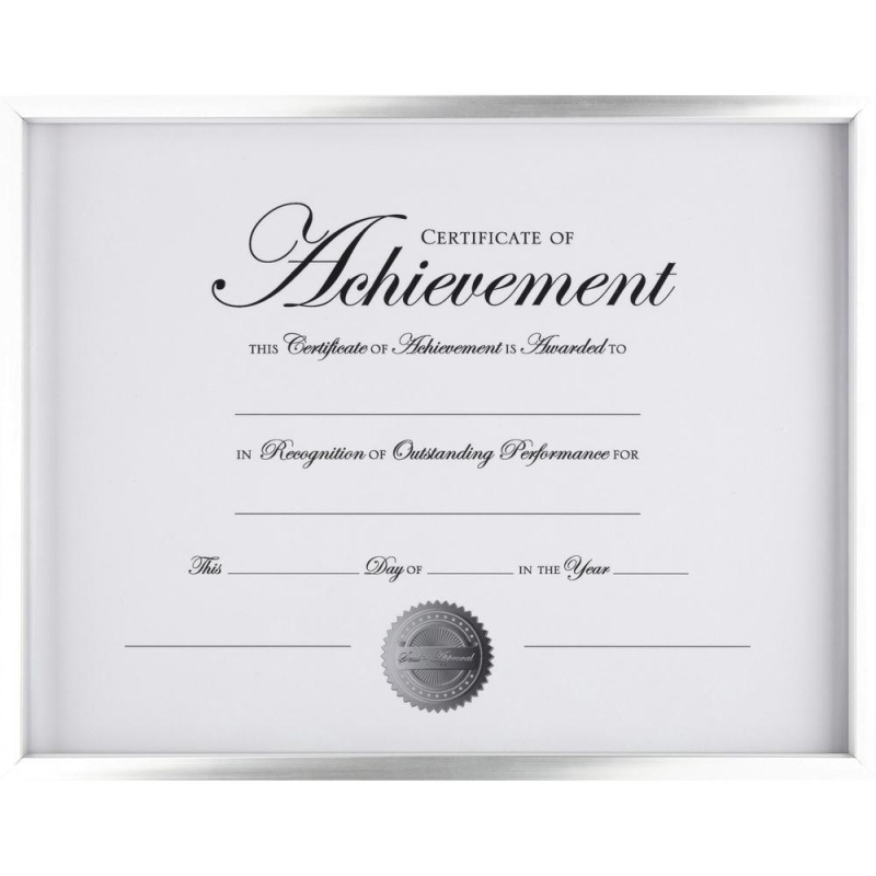 Dax Contemporary Border Document Frame - Holds 11" X 14" Insert - Rectangle - Horizontal, Vertical - 1 Each - Silver
