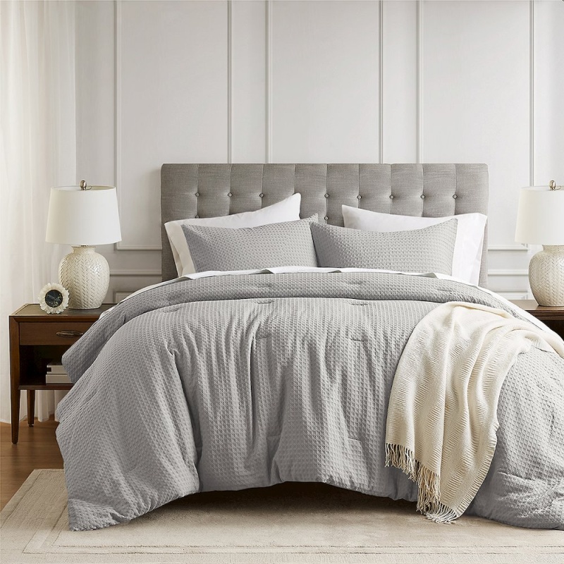 Mina Waffle Weave Textured Comforter Set
