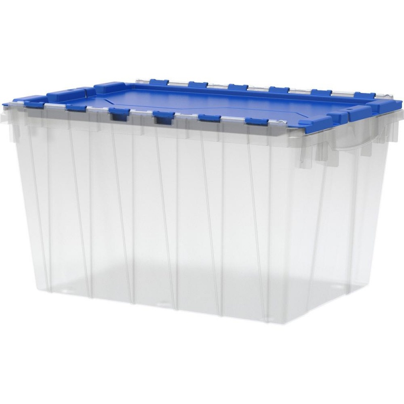 Akro-Mils Keepbox Container With Attached Lid - External Dimensions: 21.5" Length X 15" Width X 12.5" Height - 12 Gal - Hinged Closure - Clear - For Apparel - 1 Each
