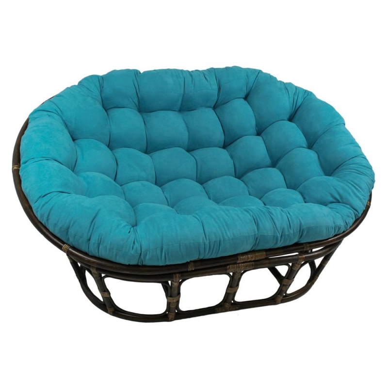 78-Inch By 58-Inch Solid Microsuede Double Papasan Cushion 93304-78-Ms-Ab