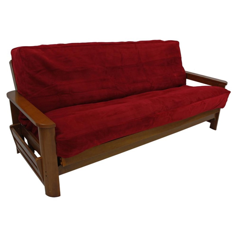Solid Foam-Backed Microsuede 8 To 9-Inch Full Futon Cover