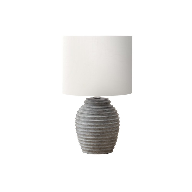 17"H Table Lamp in Grey Resin