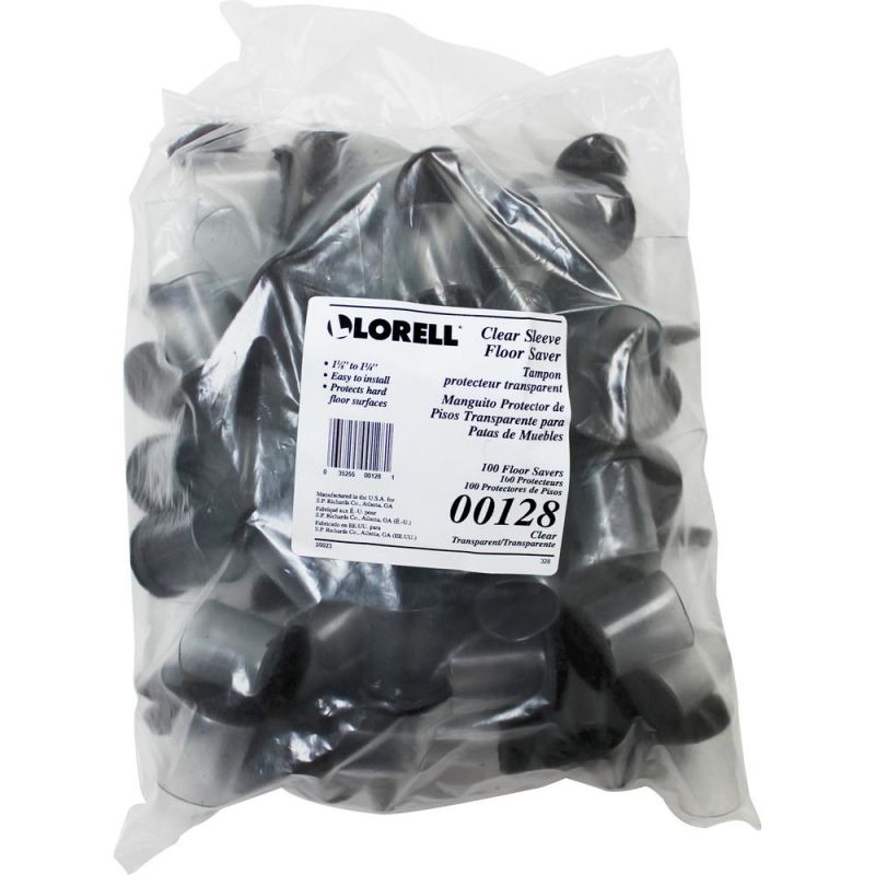 Lorell Clear Sleeve Floor Protectors - Clear, Transparent - 100/Bag