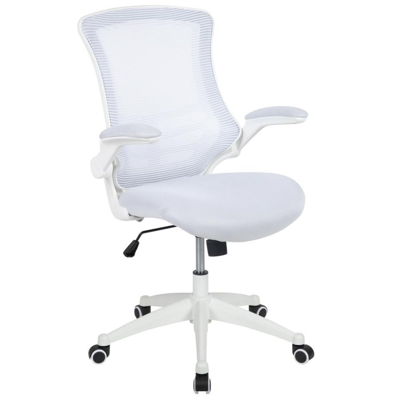 Flash Furniture Mid-Back White Mesh Swivel Ergonomic Task Office Chair