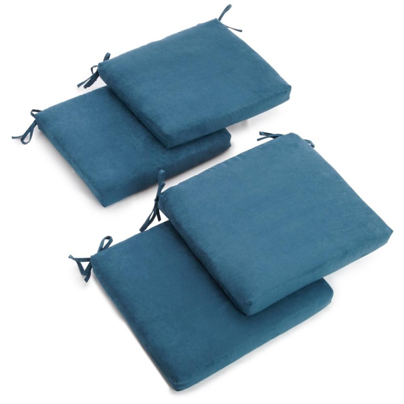 20-Inch By 19-Inch Solid Microsuede Chair Cushions (Set Of 4) 93454-4Ch-Ms-Tl