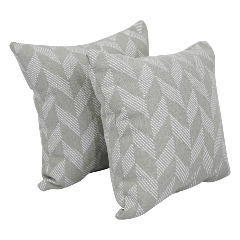 17-Inch Jacquard Throw Pillows With Inserts (Set Of 2) 9910-S2-Id-096