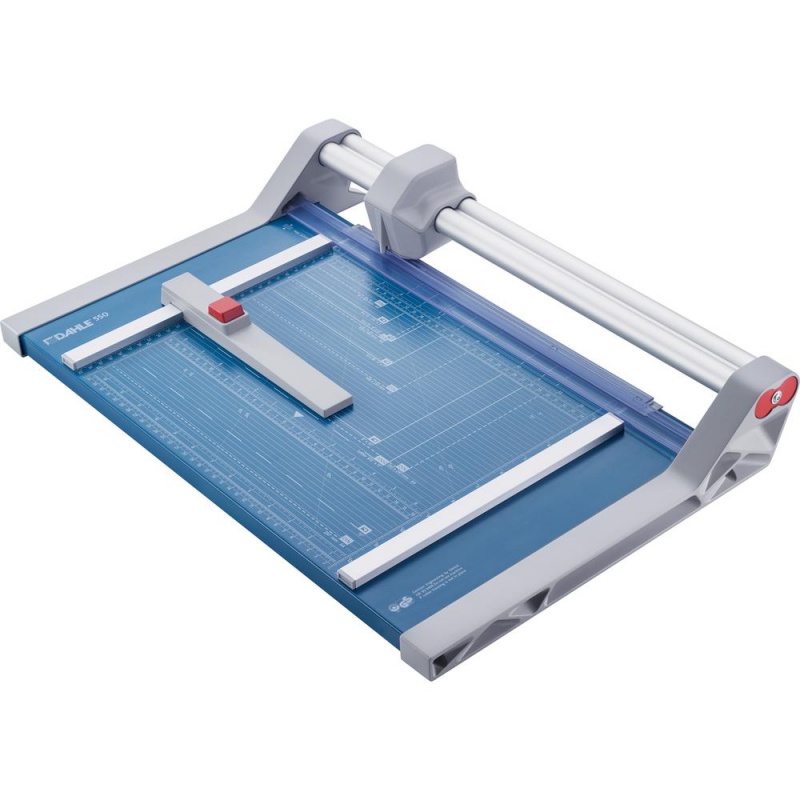 Dahle 550 Professional Rotary Trimmer - Cuts 20Sheet - 14" Cutting Length - 3.4" Height15.1" Depth - Metal Base, Rubber, Steel, Aluminum, Plastic - Blue