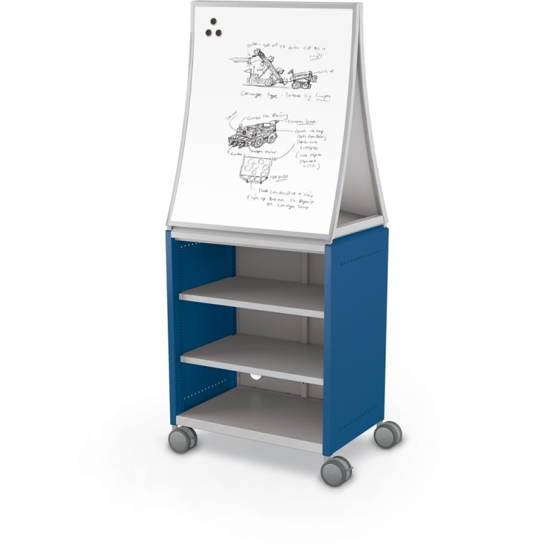 Compass Cabinet - Midi H2 -Shelves / Casters / Ogee Board - Navy