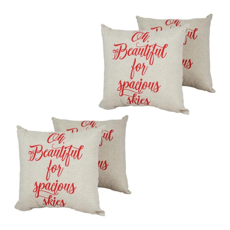 Spun Polyester 17-Inch Outdoor Throw Pillows (Set Of 4) Co-Jo16-27-S4