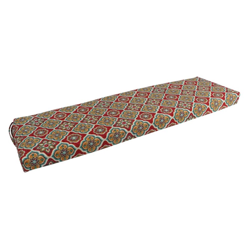 57-Inch By 19-Inch Patterned Outdoor Spun Polyester Bench Cushion 957X19-Reo-63