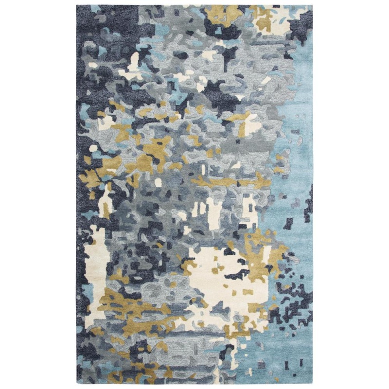 Hand Tufted Cut & Loop Pile Wool/ Viscose Rug, 8' X 10'