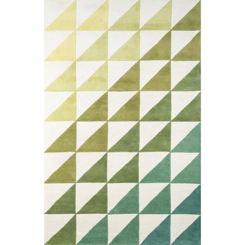 Modern Runner Area Rug, Lime, 2'3" X 8' Runner