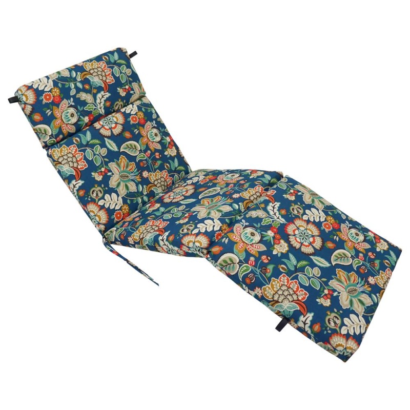 72-Inch By 24-Inch Patterned Polyester Outdoor Chaise Lounge Cushion