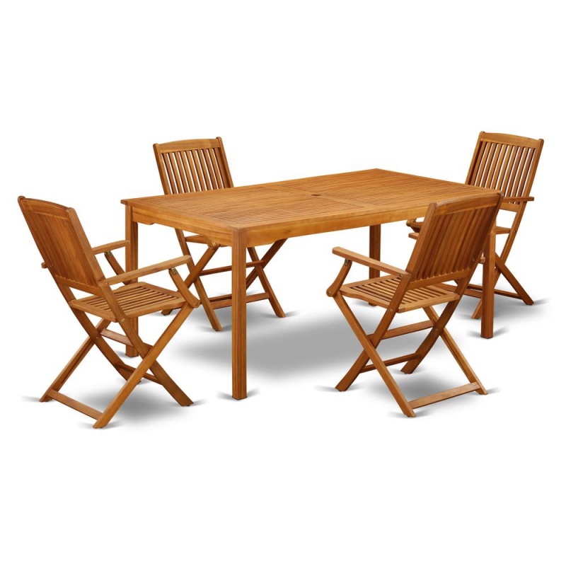 Wooden Patio Set Natural Oil