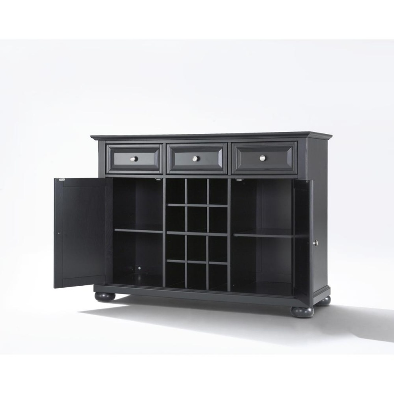 Alexandria Sideboard Cabinet W/Wine Storage Black