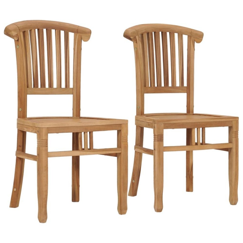 Vidaxl Garden Chairs 2 Pcs Solid Teak Wood 9433