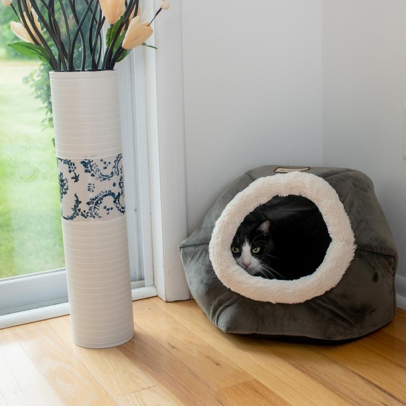 Armarkat Cat Bed Model Gray Velvet