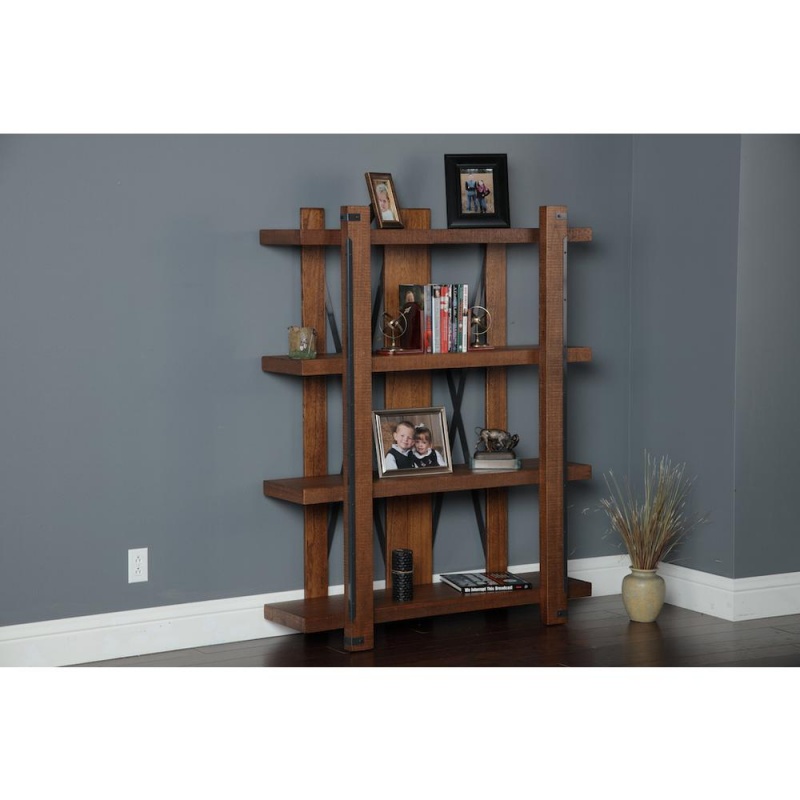 Industrial Collection Four Shelf 60 Inch Bookcase