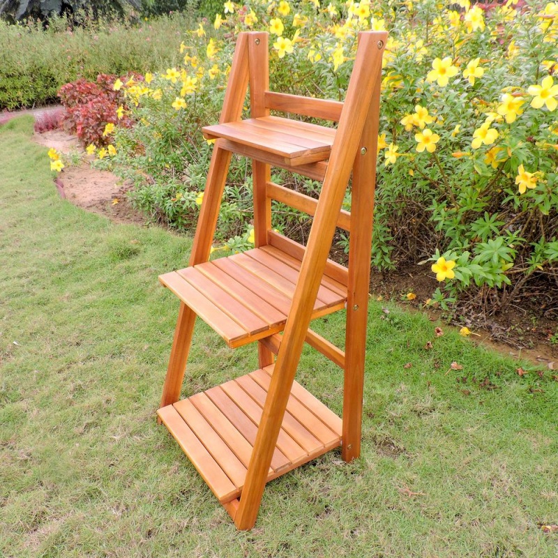 Royal Fiji Acacia 3-Tier Plant Stand