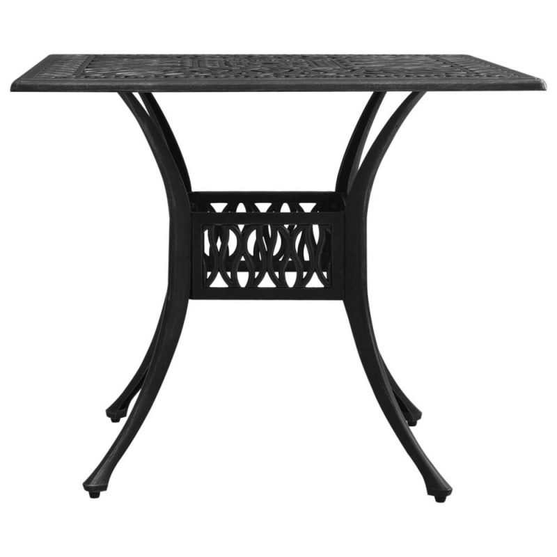 Vidaxl Garden Table Black 35.4"X35.4"X28.7" Cast Aluminum 5589