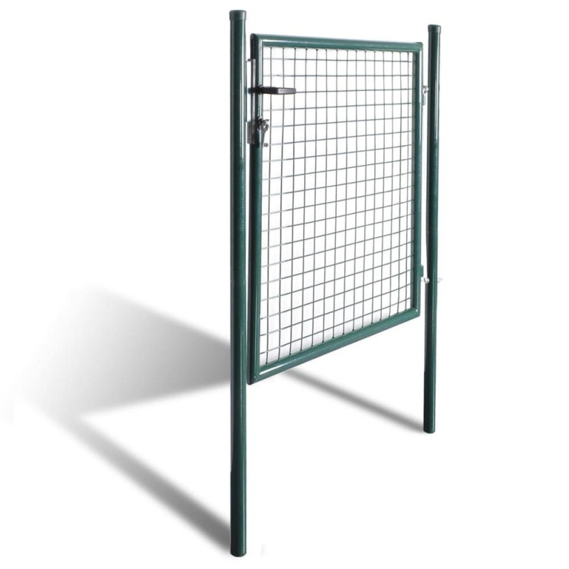 Vidaxl Single Door Fence Gate Powder-Coated Steel