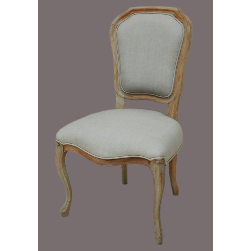 Farmhouse Side Linen Chair