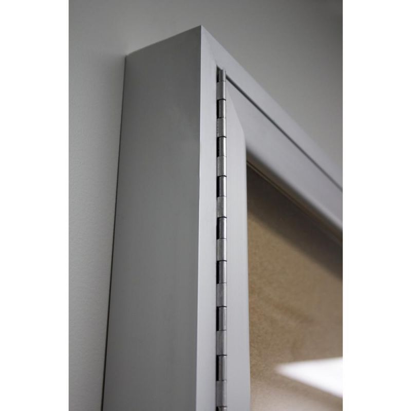 48"X60" 2-Door Satin Aluminum Frame Enclosed Bulletin Board - Natural Cork