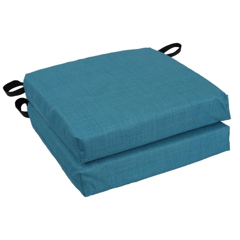 16-Inch Outdoor Cushion, Sea Blue, Set Of 2