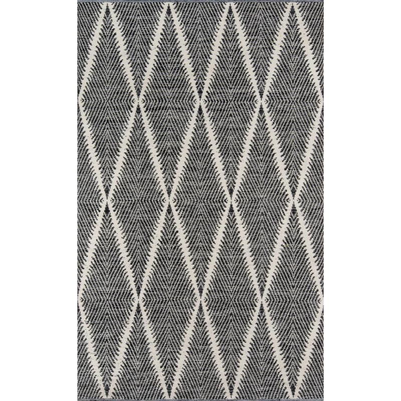 Contemporary Rectangle Area Rug, Black, 3'6" X 5'6"