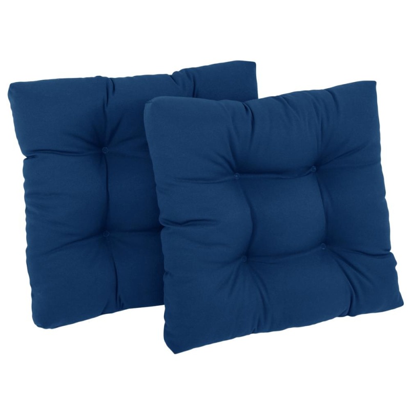 19-Inch Squared Twill Tufted Dining Chair Cushions