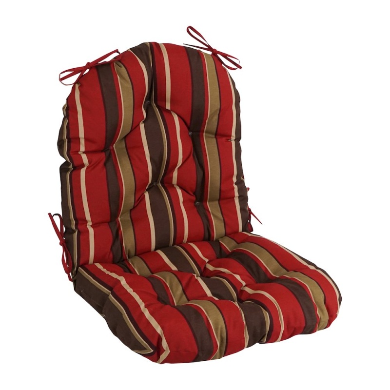 48-Inch By 24-Inch Patterned Outdoor Spun Polyester Swivel Rocker Cushion