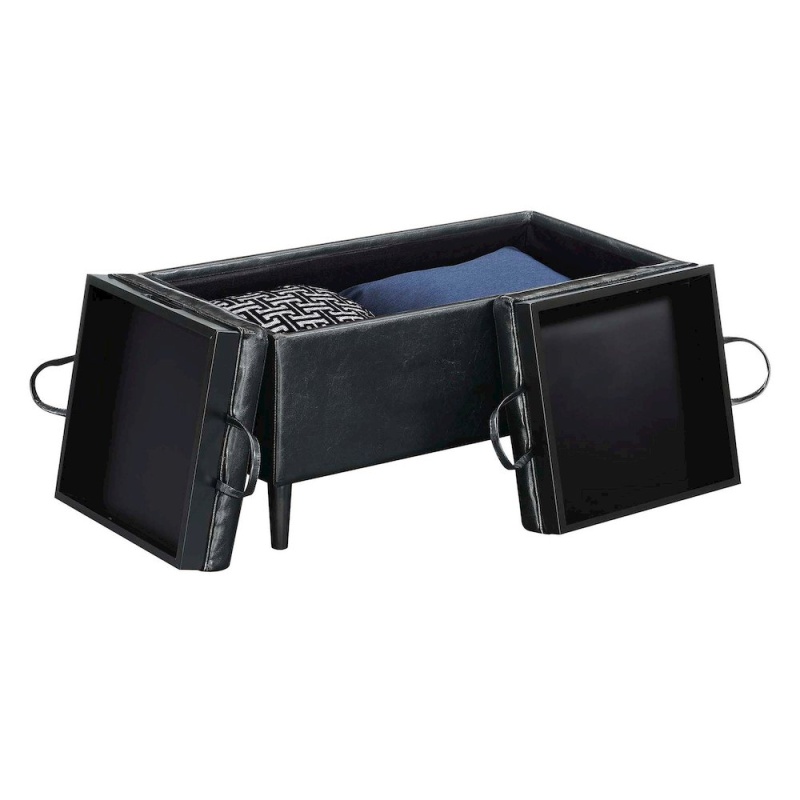 Designs4Comfort Magnolia Storage Ottoman With Trays