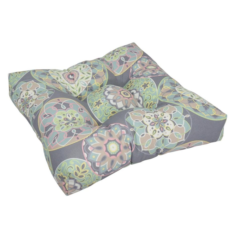 19-Inch Squared Polyester Outdoor Tufted Dining Chair Cushion 94005-1Ch-Od-106