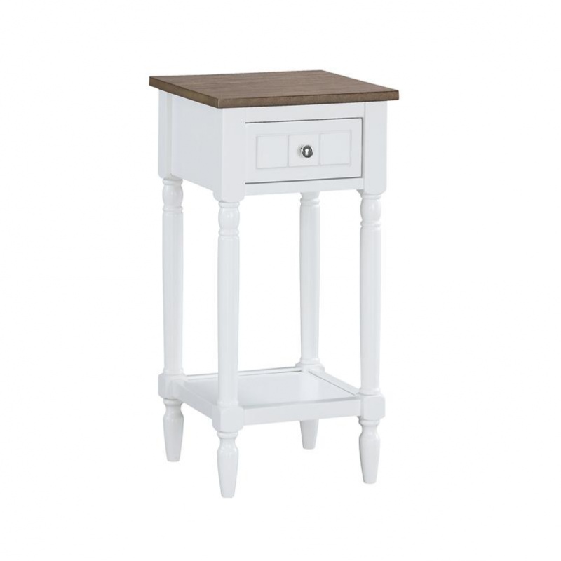 French Country Khloe 1 Drawer Accent Table With Shelf