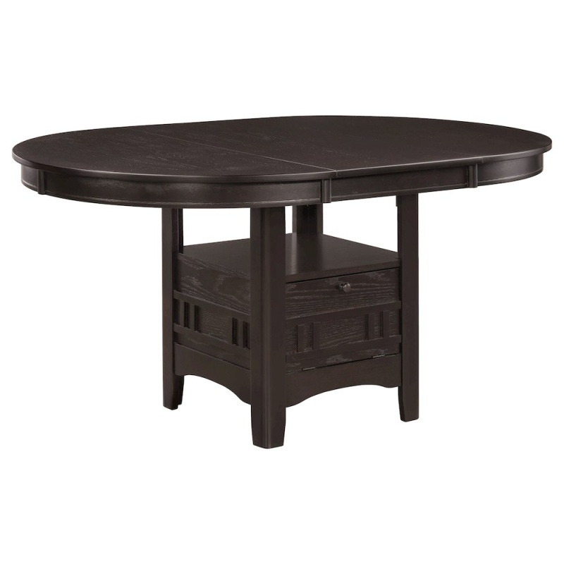 Lavon Oval 60-Inch Extension Leaf Dining Table Espresso