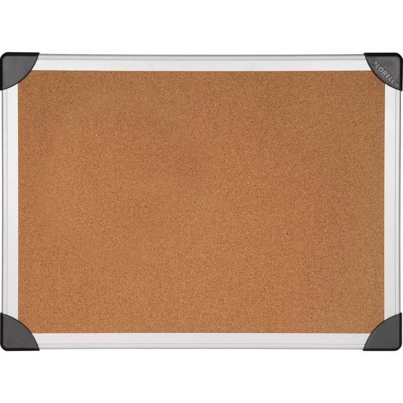 Lorell Mounting Aluminum Frame Corkboards - 24" Height X 36" Width - Cork Surface - Durable, Resist Warping, Laminated, Resilient - Aluminum Frame - 1 Each
