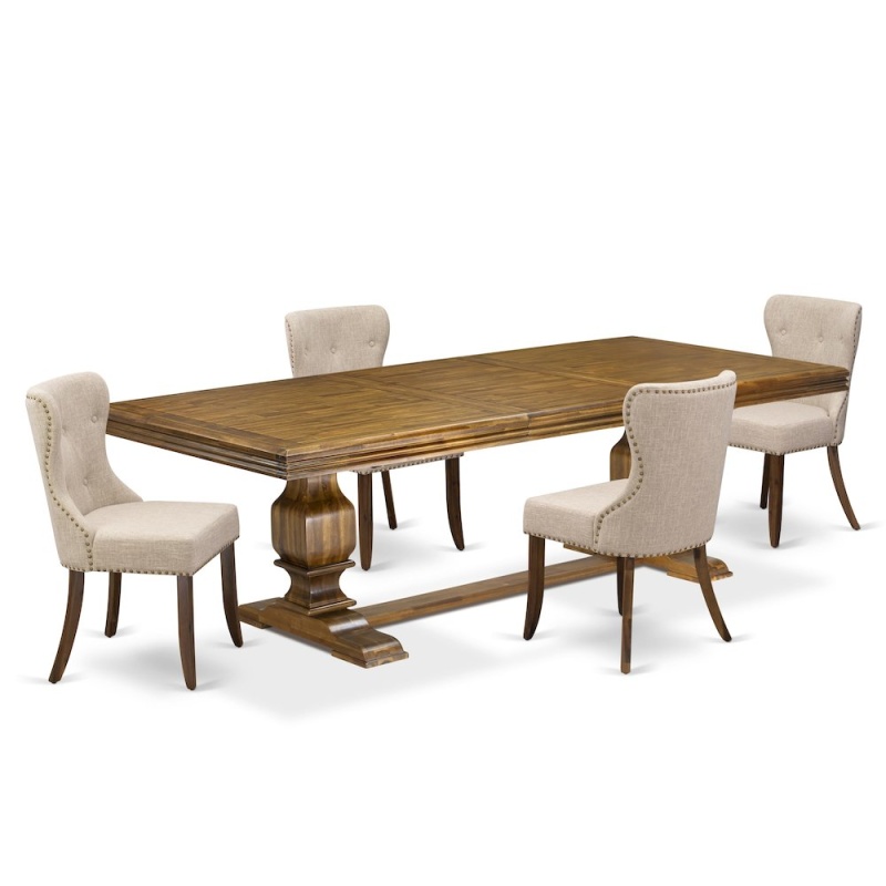 5 Piece Kitchen Table Set of a Dining Table and 4 Dining Room Chairs
