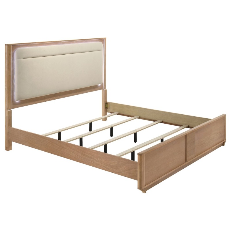 Leanne Eastern King LED Panel Bed