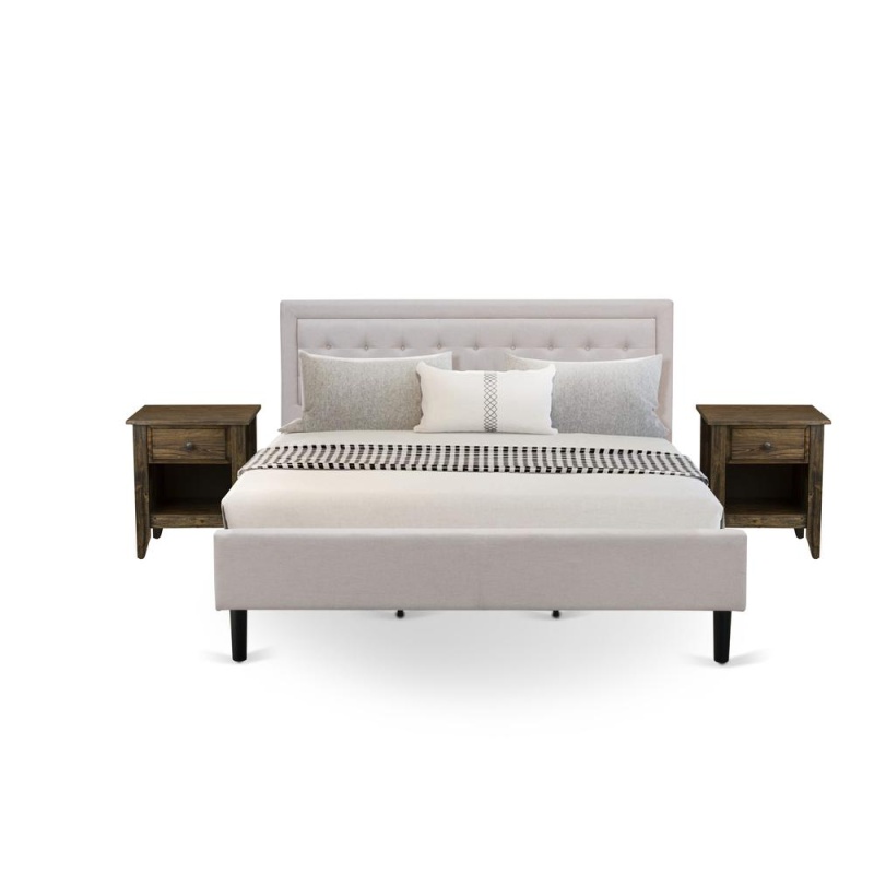 3-Piece Platform King Size Bedroom Set