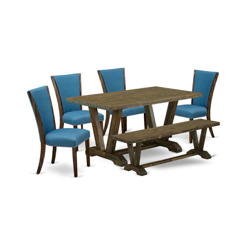 6 Piece Modern Dining Table Set