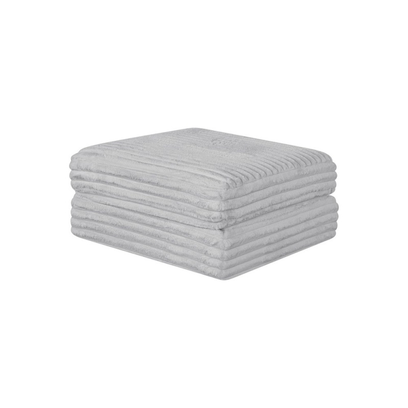 Compressed 1Pc Modular Ottoman Light Gray