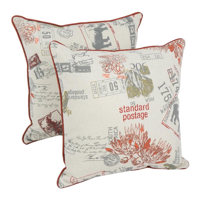 Blazing Needles 18-Inch Corded Throw Pillows With Inserts (Set of 2)