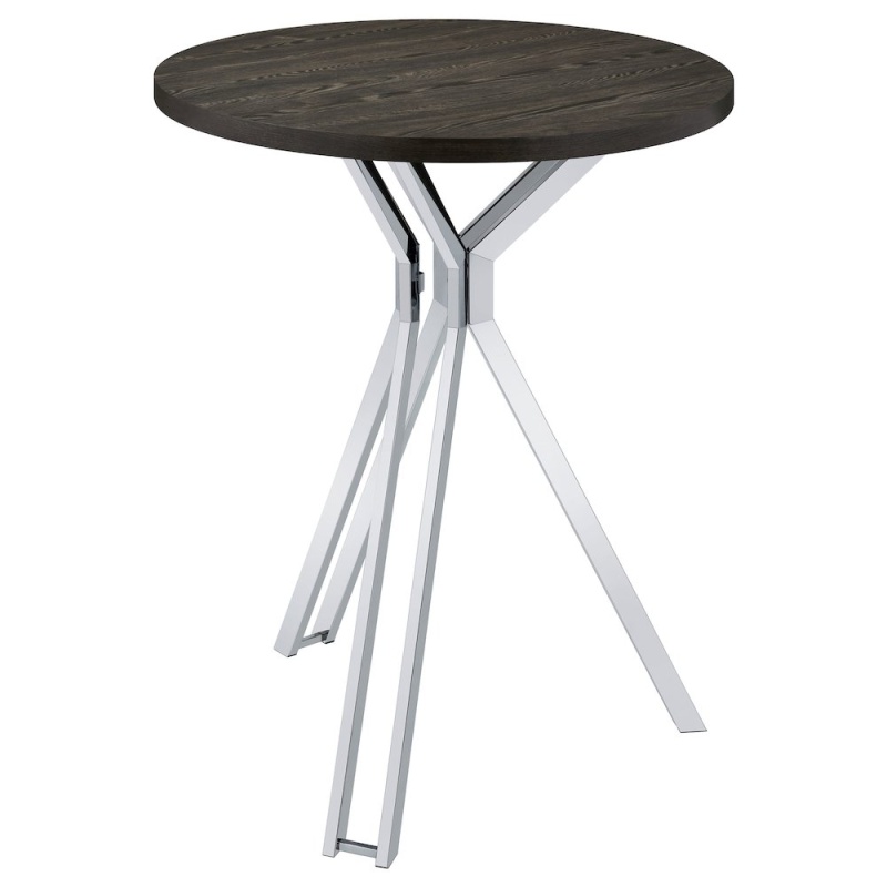 Edgerton Round 35-Inch Pub Height Bistro Bar Table Dark Oak