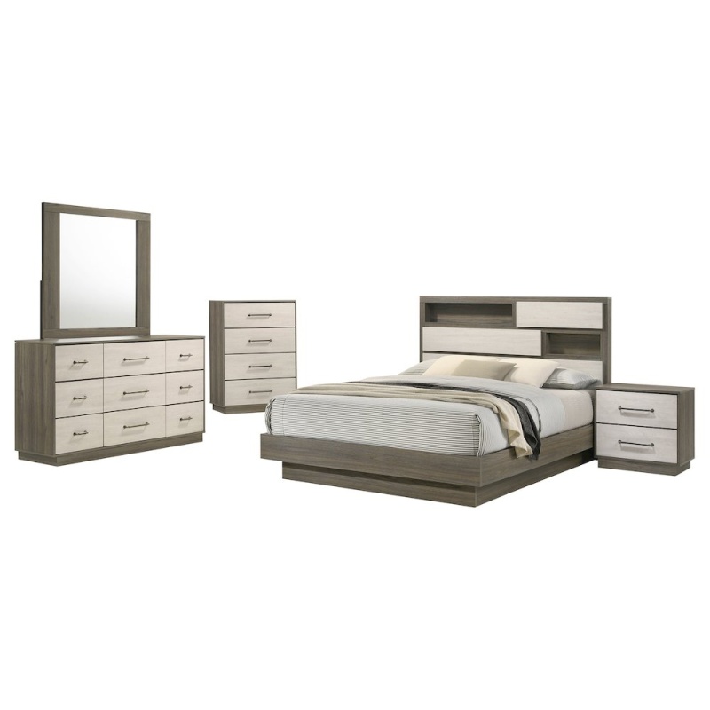 Fenwick 5-Piece Queen Bedroom Set Grey Oak